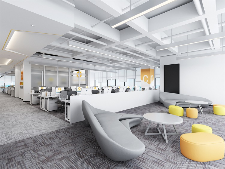 加洲建设在办公室装修中高效施工，严控进度